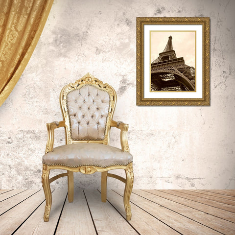 Eiffel Views II Gold Ornate Wood Framed Art Print with Double Matting by Perry, Rachel