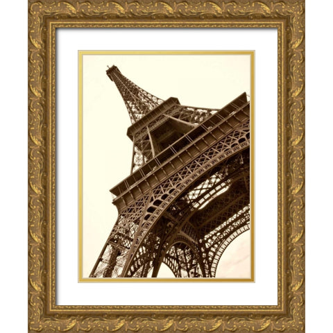 Eiffel Views IV Gold Ornate Wood Framed Art Print with Double Matting by Perry, Rachel
