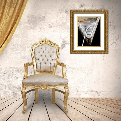 Wooden Rowboats III Gold Ornate Wood Framed Art Print with Double Matting by Perry, Rachel