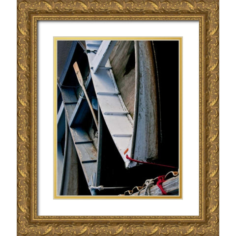 Wooden Rowboats V Gold Ornate Wood Framed Art Print with Double Matting by Perry, Rachel