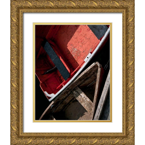 Wooden Rowboats IX Gold Ornate Wood Framed Art Print with Double Matting by Perry, Rachel