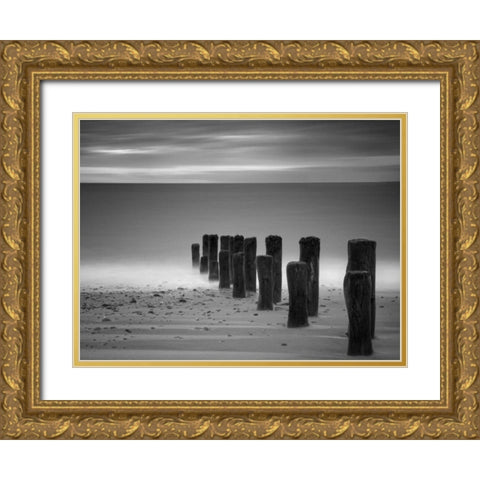 Marching Gold Ornate Wood Framed Art Print with Double Matting by Henson, Martin