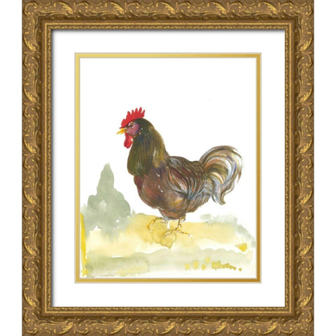 Down Home II Gold Ornate Wood Framed Art Print with Double Matting by Della-Piana, Elissa