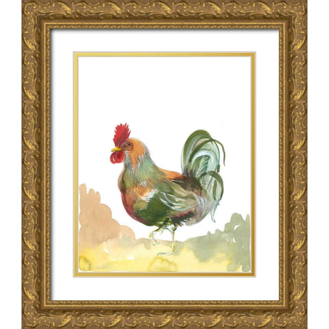 Down Home IV Gold Ornate Wood Framed Art Print with Double Matting by Della-Piana, Elissa