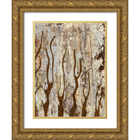 Butterfly Tree II Gold Ornate Wood Framed Art Print with Double Matting by Avondet, Natalie