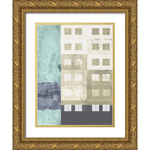 Uptown I Gold Ornate Wood Framed Art Print with Double Matting by Archie, K.