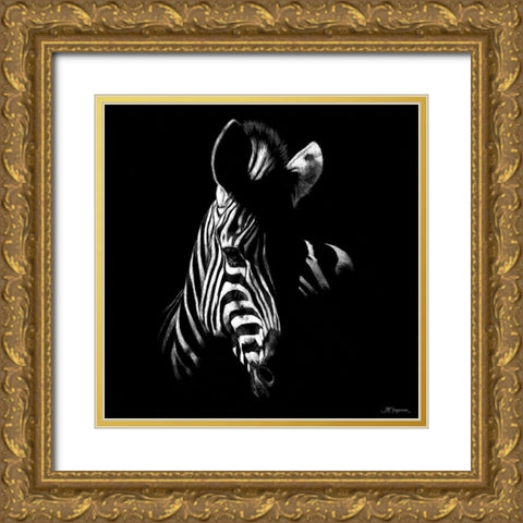 Wildlife Scratchboards V Gold Ornate Wood Framed Art Print with Double Matting by Chapman, Julie T.