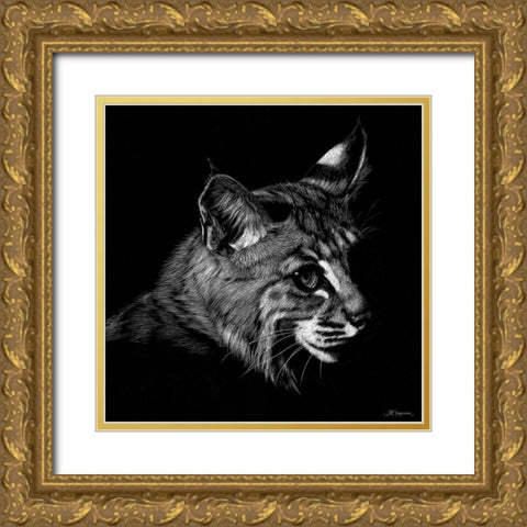 Wildlife Scratchboards IX Gold Ornate Wood Framed Art Print with Double Matting by Chapman, Julie T.