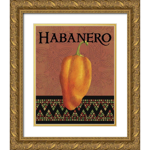 Chili Peppers IV Gold Ornate Wood Framed Art Print with Double Matting by Max, Louise