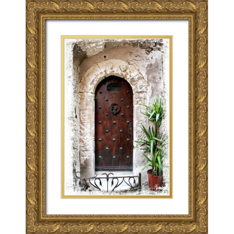 Doors of Europe III Gold Ornate Wood Framed Art Print with Double Matting by Perry, Rachel