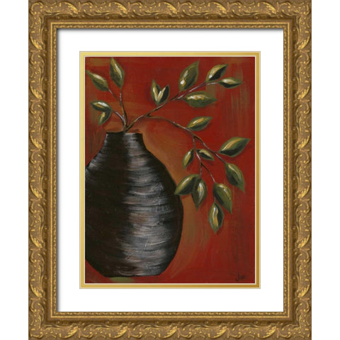 Zen Vase I Gold Ornate Wood Framed Art Print with Double Matting by Reynolds, Jade