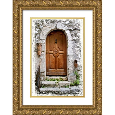 Doors of Europe XVII Gold Ornate Wood Framed Art Print with Double Matting by Perry, Rachel