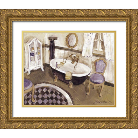 Lavender Retreat I Gold Ornate Wood Framed Art Print with Double Matting by Cohen, Marietta