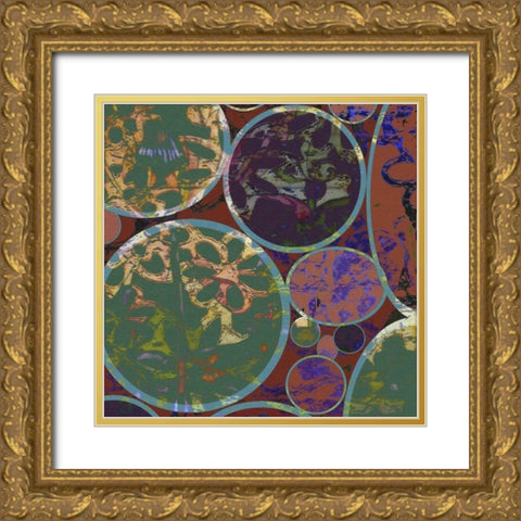 B-Jeweled Deco I Gold Ornate Wood Framed Art Print with Double Matting by Mountain, Ricki