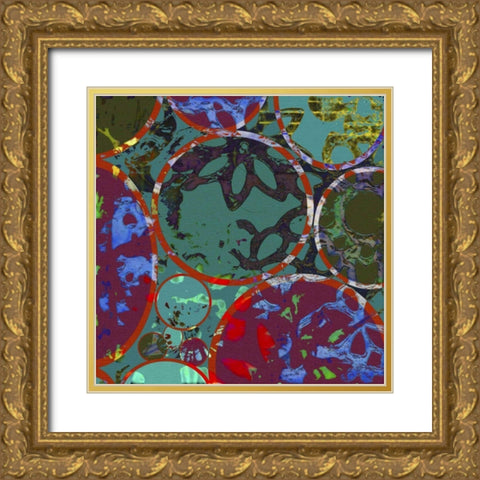 B-Jeweled Deco II Gold Ornate Wood Framed Art Print with Double Matting by Mountain, Ricki