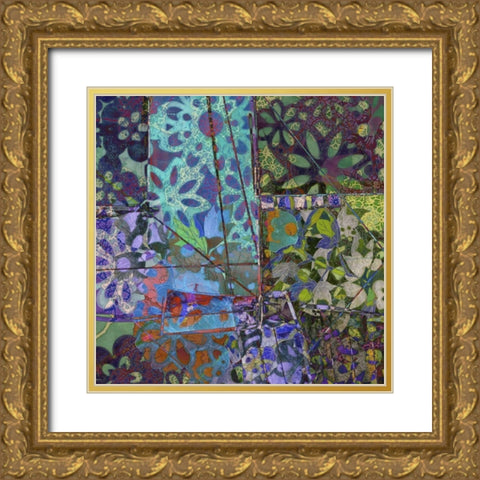 B-Jeweled Deco III Gold Ornate Wood Framed Art Print with Double Matting by Mountain, Ricki