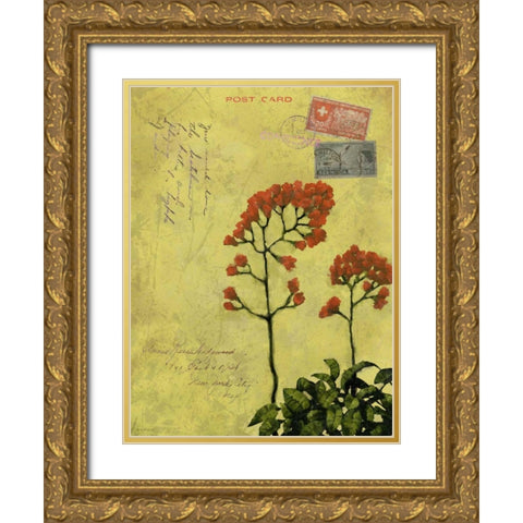 Postage VII Gold Ornate Wood Framed Art Print with Double Matting by Novak, Rick