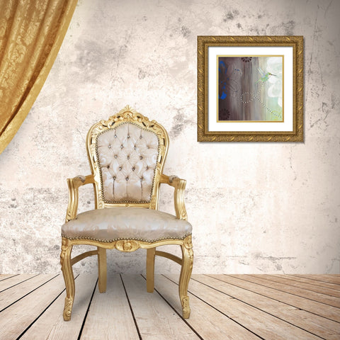 Connected I Gold Ornate Wood Framed Art Print with Double Matting by Fuchs, Jodi