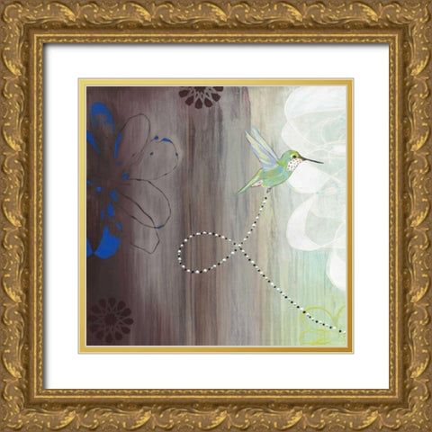 Connected I Gold Ornate Wood Framed Art Print with Double Matting by Fuchs, Jodi