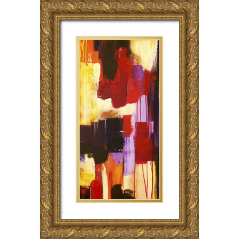 Raspberry Beret I Gold Ornate Wood Framed Art Print with Double Matting by Ashley, Erin