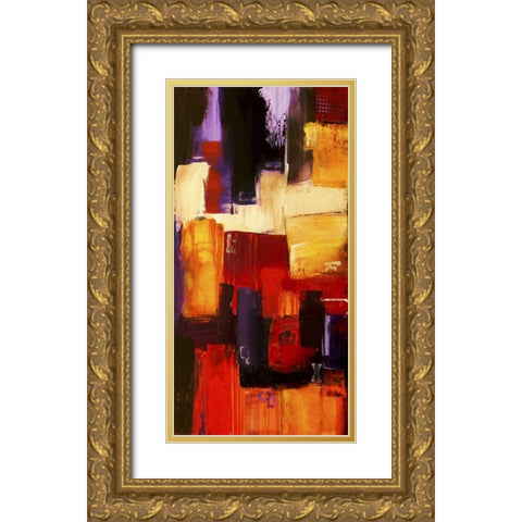 Raspberry Beret II Gold Ornate Wood Framed Art Print with Double Matting by Ashley, Erin