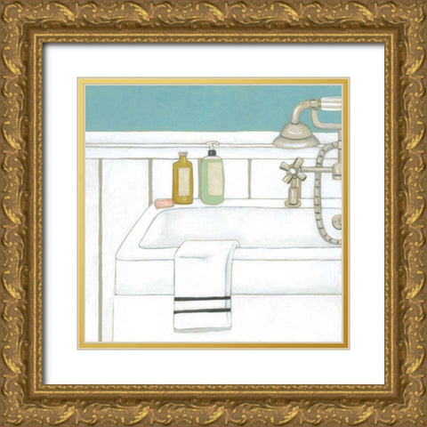 Classic Bath VI Gold Ornate Wood Framed Art Print with Double Matting by Zarris, Chariklia