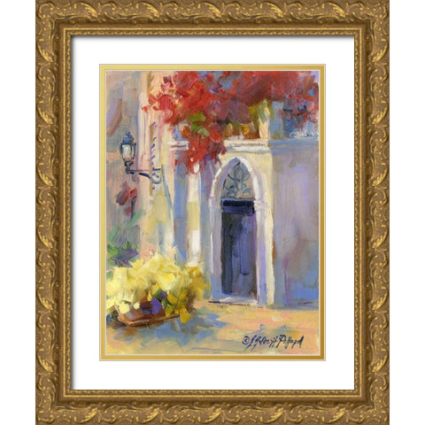 Mission Impression III Gold Ornate Wood Framed Art Print with Double Matting by Pollard, Julie G.