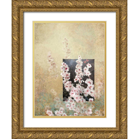 Cherry Blossom Abstract III Gold Ornate Wood Framed Art Print with Double Matting by Novak, Rick