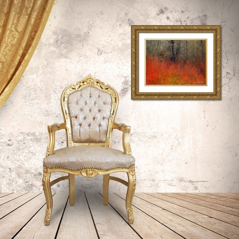 Red Grass II Gold Ornate Wood Framed Art Print with Double Matting by Vest, Chris