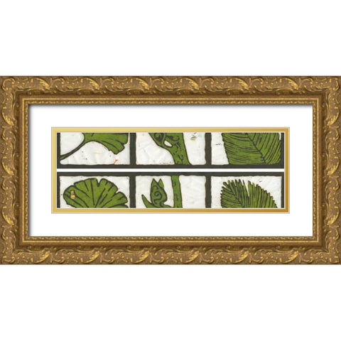 2-Up Verde Botanical IV Gold Ornate Wood Framed Art Print with Double Matting by Davis, Andrea