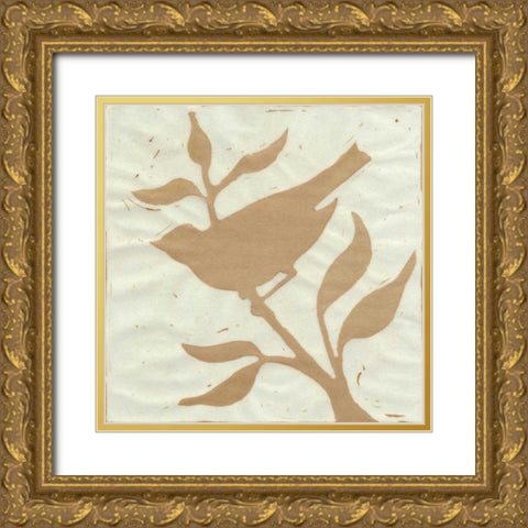 Tea Bird III Gold Ornate Wood Framed Art Print with Double Matting by Davis, Andrea