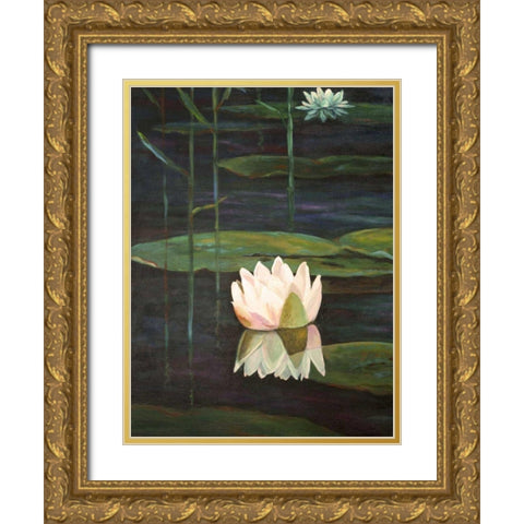 Tranquility I Gold Ornate Wood Framed Art Print with Double Matting by Wilkins, Suzanne