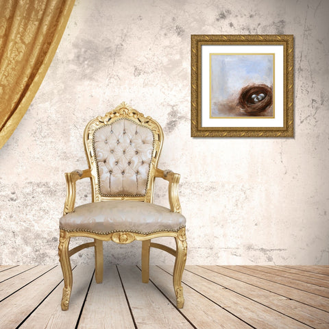 Nested Eggs I Gold Ornate Wood Framed Art Print with Double Matting by Nichols, Liz