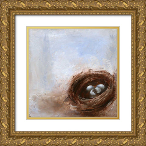 Nested Eggs I Gold Ornate Wood Framed Art Print with Double Matting by Nichols, Liz