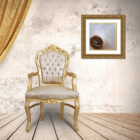 Nested Eggs III Gold Ornate Wood Framed Art Print with Double Matting by Nichols, Liz