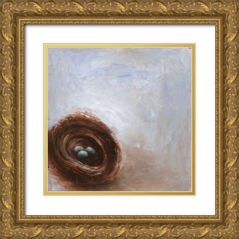 Nested Eggs III Gold Ornate Wood Framed Art Print with Double Matting by Nichols, Liz