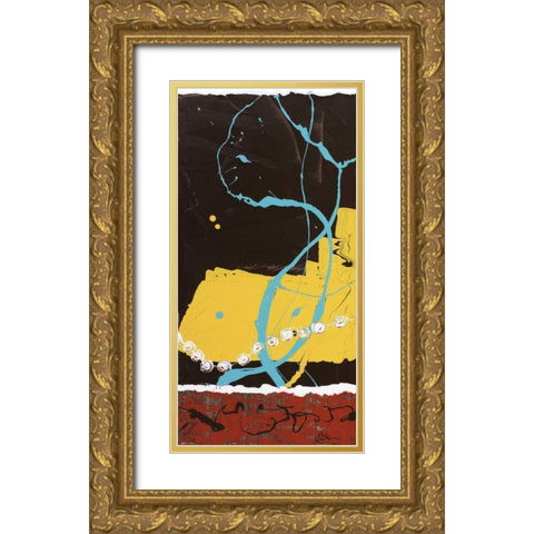 Pearls I Gold Ornate Wood Framed Art Print with Double Matting by Roll, Dlynn