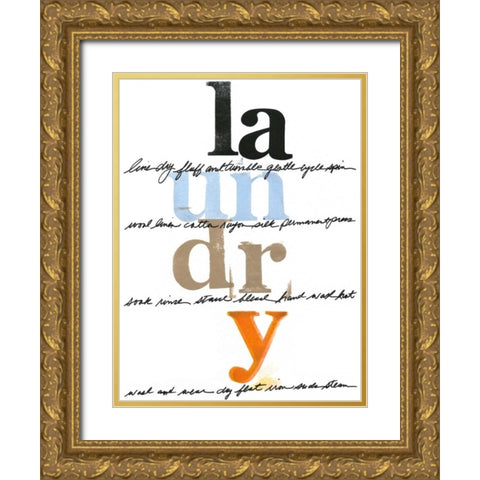 Laundry Lines I Gold Ornate Wood Framed Art Print with Double Matting by Velasquez, Deborah