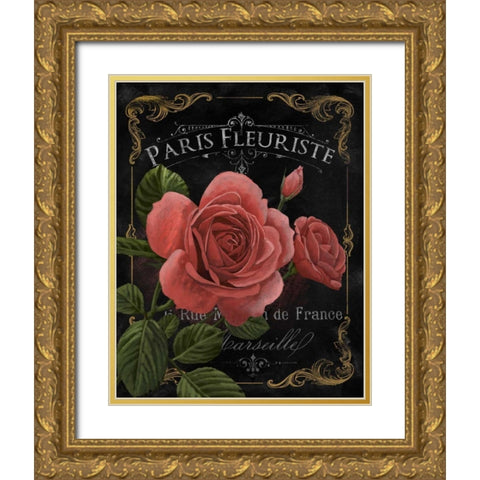 Small Botanical Collection III Gold Ornate Wood Framed Art Print with Double Matting by White, Abby