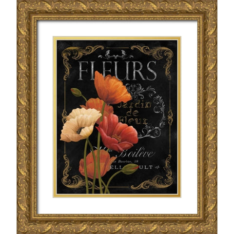 Small Botanical Collection IV Gold Ornate Wood Framed Art Print with Double Matting by White, Abby
