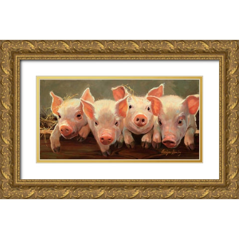 The Big Squeeze Gold Ornate Wood Framed Art Print with Double Matting by Hawley, Carolyne