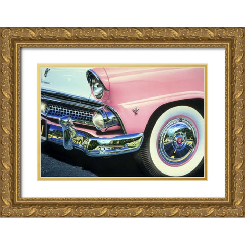 58 Ford Fairlaine Gold Ornate Wood Framed Art Print with Double Matting by Reynolds, Graham