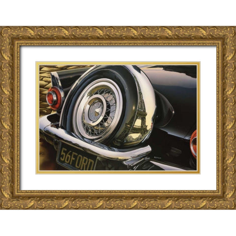 56 Thunderbird Gold Ornate Wood Framed Art Print with Double Matting by Reynolds, Graham
