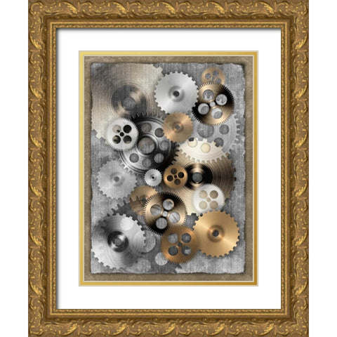 New Punk I Gold Ornate Wood Framed Art Print with Double Matting by James, Andrea