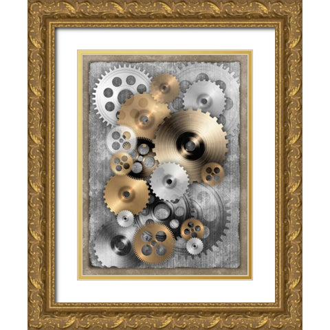 New Punk II Gold Ornate Wood Framed Art Print with Double Matting by James, Andrea