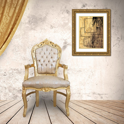 New Punk V Gold Ornate Wood Framed Art Print with Double Matting by James, Andrea