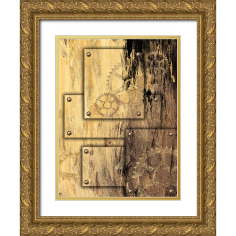New Punk V Gold Ornate Wood Framed Art Print with Double Matting by James, Andrea