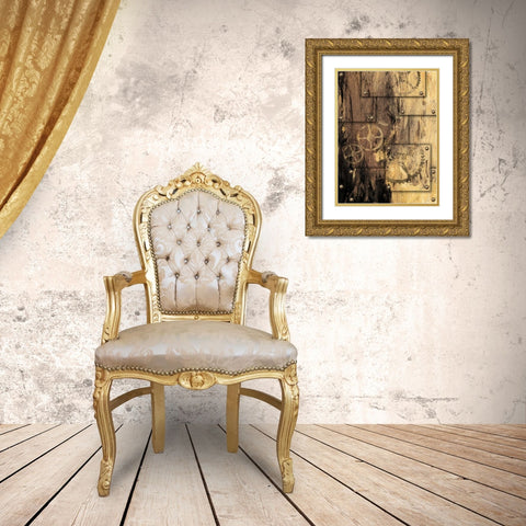 New Punk VI Gold Ornate Wood Framed Art Print with Double Matting by James, Andrea