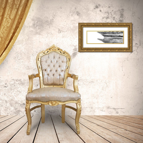 2-Up Skyscape City Panorama Gold Ornate Wood Framed Art Print with Double Matting by Nalbandian, Nish