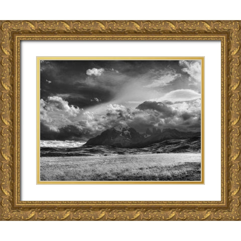 Mountain Peak Gold Ornate Wood Framed Art Print with Double Matting by Nalbandian, Nish